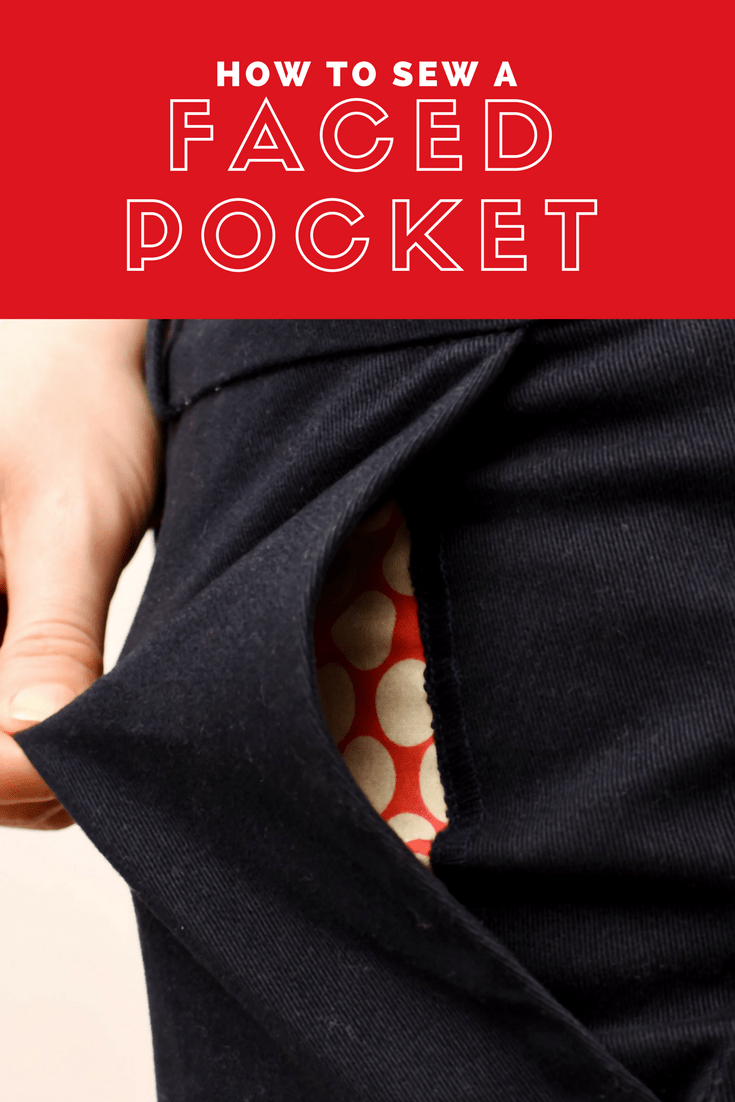 How to sew a faced trouser pocket a tutorial