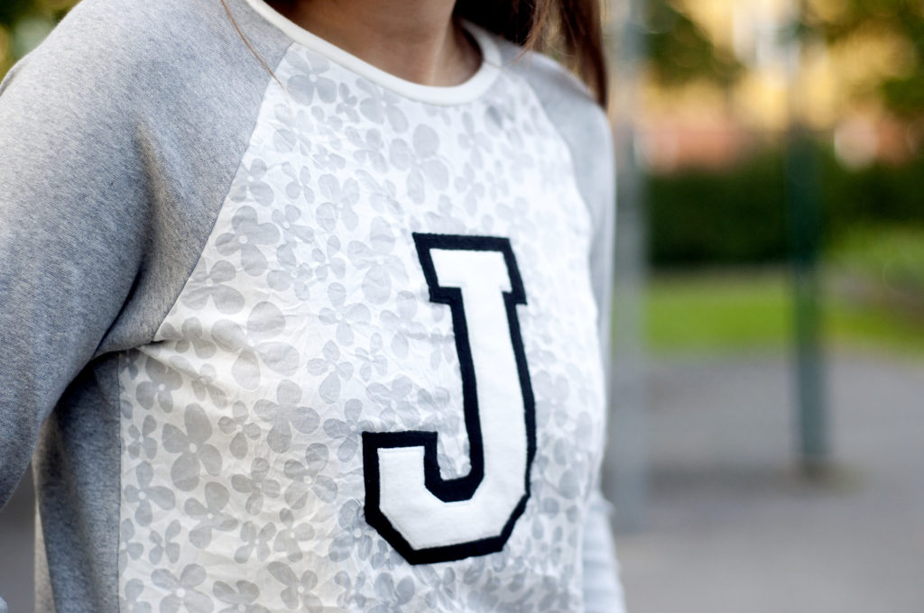 DIY varsity sweater