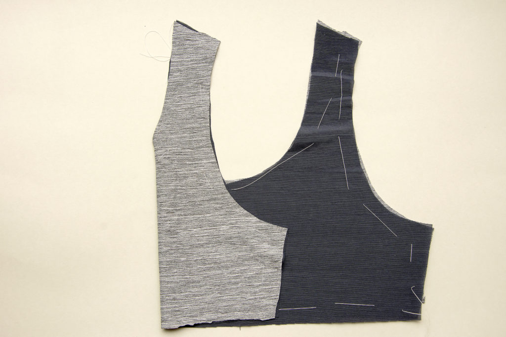 sewing a sports bra Lining a sportsbra with powermesh