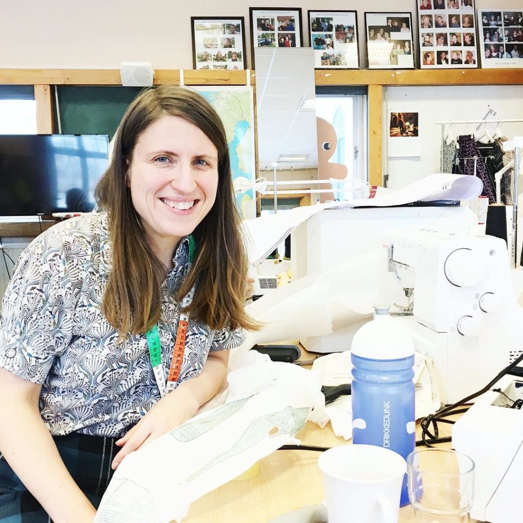 me at a sewing retreat