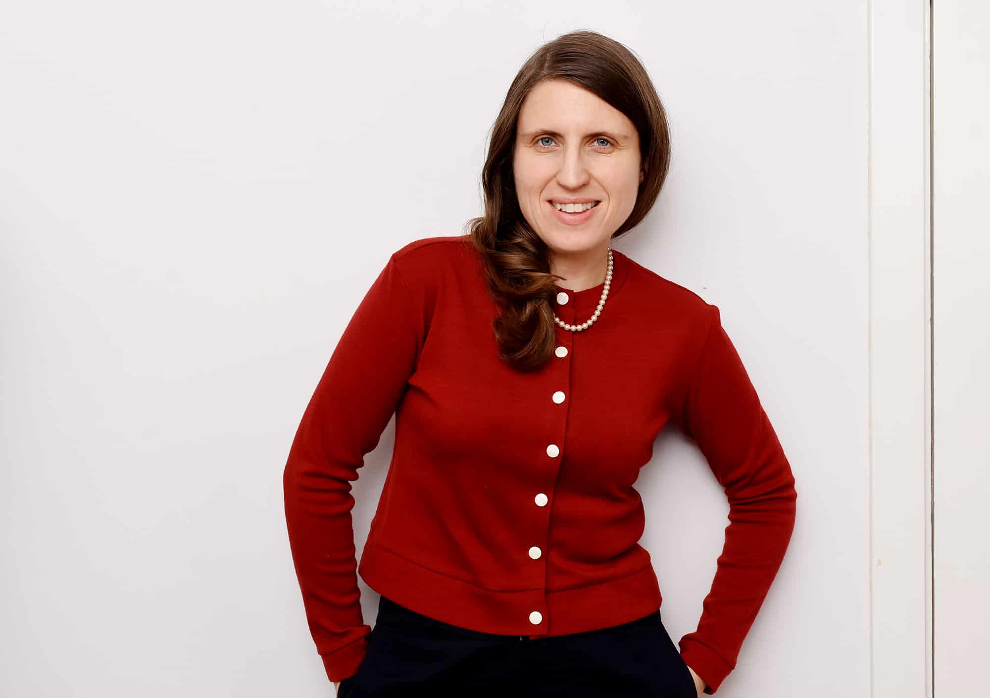 DIY Crew neck wool cardigan