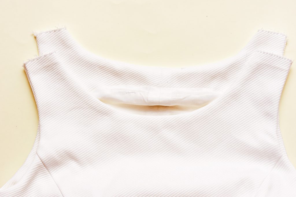 How to sew facing and lining on a sleeveless dress
