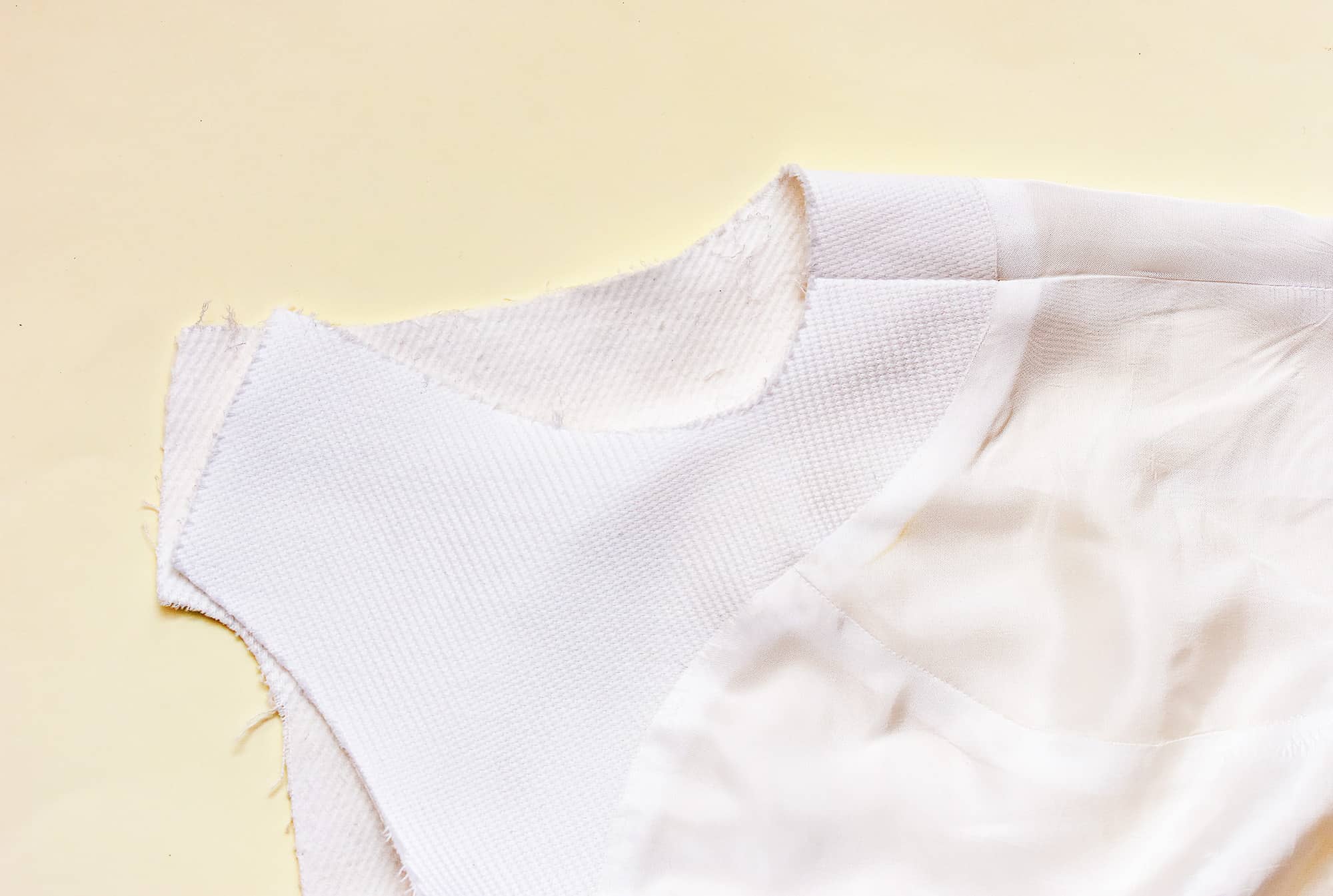 How to sew facing and lining on a sleeveless dress