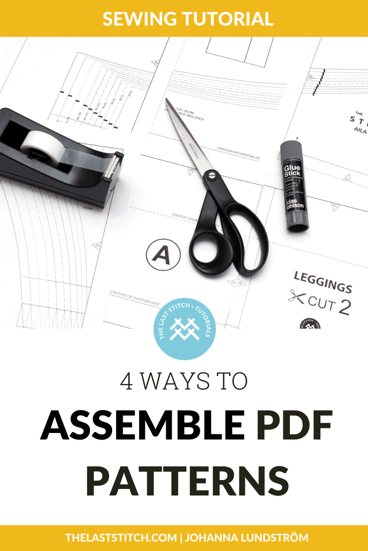 pdf sewing pattern assembly tutorial – The Last Stitch Johanna Lundström