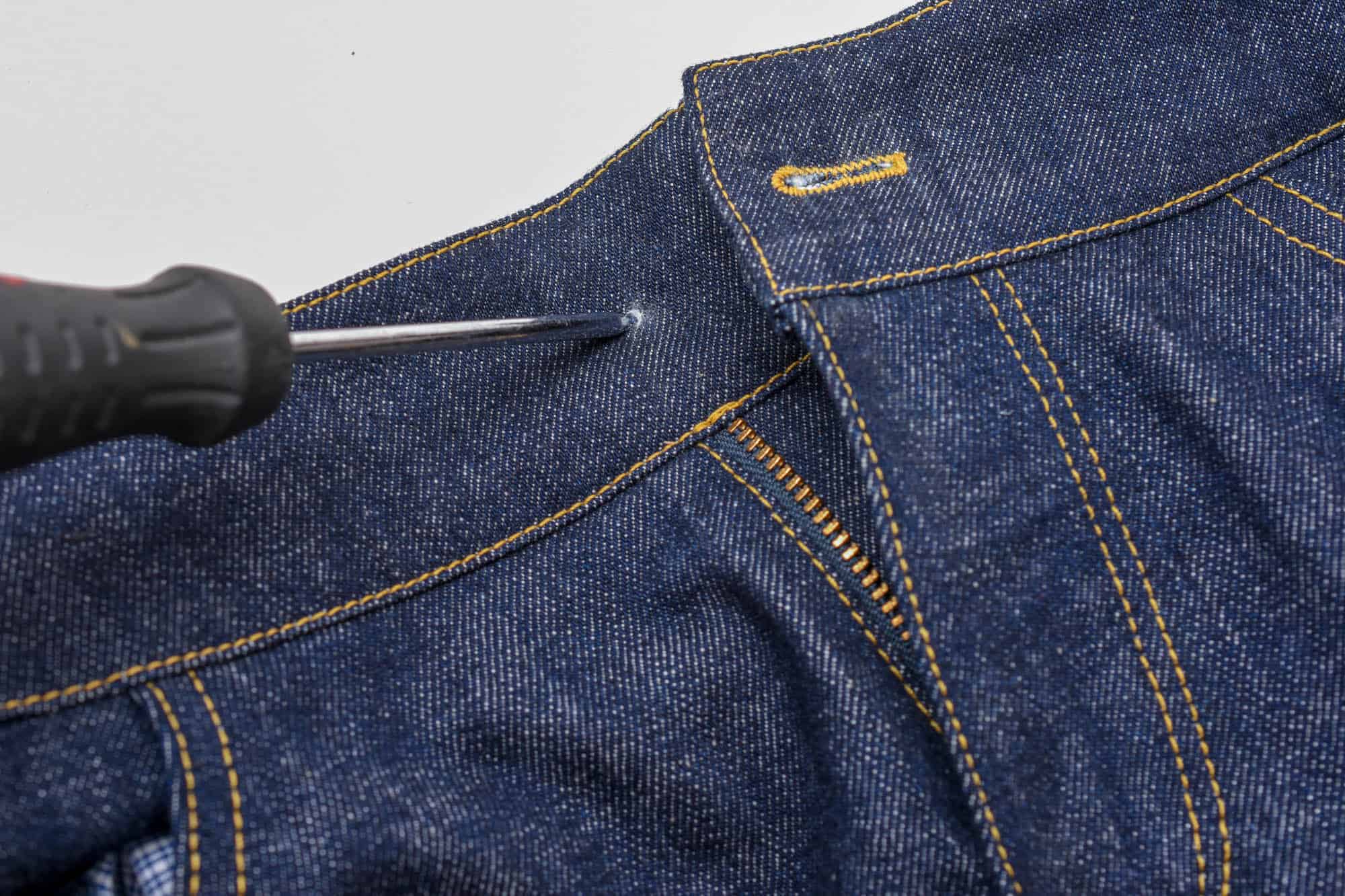 Sewing Jeans Buttonholes and Buttons The Last Stitch
